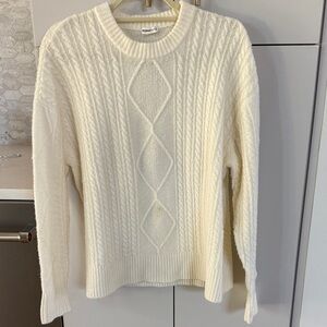 Minnie Rose Cream Cable Knit Sweater